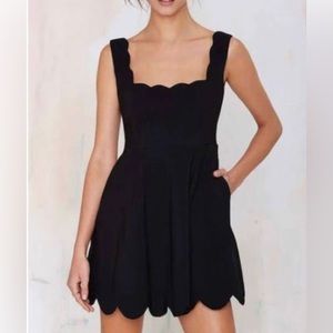 Nasty gal black scallop dress